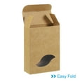 thumbnail image 4 of Uxcell 3.8x2.8x1.2" Paper Soap Box with Window, 20 Pack Soap Boxes Leaf Presents Packaging Boxes, Brown, 4 of 6