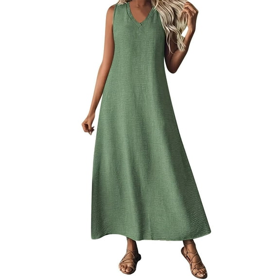 Drses‌‌ ‌‌‌‌‌‌‌‌‌‌‌‌‌‌‌‌‌‌‌‌‌‌‌‌‌‌‌‌‌‌‌‌‌‌‌‌‌‌‌‌‌‌‌‌‌‌‌‌‌‌‌‌‌‌‌‌‌‌‌‌‌‌‌‌‌‌‌‌‌‌‌‌‌‌‌‌‌ ‌‌‌Women's Sleeveless V Neck Maxi Dress - Flowy Loose Tank Sundress for Beach & Vacation