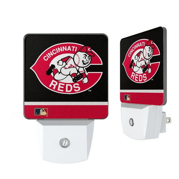 Cincinnati Reds Alternate Logo Stripe Design Nightlight 2-Pack