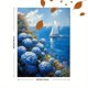 thumbnail image 3 of Qisvanset 12x16 Inch Sailboat Blue Hydrangea Canvas Wall Art, Coastal Nautical Trendy Dorm Home Wall Decor, 3 of 8