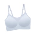 thumbnail image 1 of Sujetador de mujer Yinane Correa ajustable Ligero Cubierta completa Ropa interior cómodo para Yoga Fitness L azul, 1 of 8