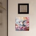 thumbnail image 3 of 16 Inch Wall Clock Battery Operated Square Clock Decorative for Office, Kitchen, Outdoor, Living Room，Hummingbird Flower Spring Drawing, 3 of 4