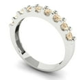 thumbnail image 2 of 0.63 ctw Wedding Band for Women - 14K White Gold Natural Morganite Stackable Eternity Ring, 2 of 6