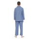 thumbnail image 3 of GLOBAL Conjunto de Pijama de Tejido Liso de Manga Larga para Hombre, Ropa de Dormir de Algodón, Ropa de Dormir Cómoda, Cuadros Blancos Azul Marino L, 3 of 7