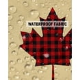 thumbnail image 5 of Pack of 2 Outdoor Pillow Covers, Maple Leaf Red Black Plaid Pattern Waterproof Square Throw Pillowcase Cushion Decorative Pillow Covers for Couch Patio Tent, 26x26 in, 5 of 6