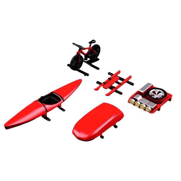 Kit de piezas modelo profesional Macarena 5 piezas para neumático de bicicleta de coche de control remoto 1/64 rojo