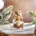 thumbnail image 2 of Lista de deseos de Papá Noel Chimenea Papá Noel Resina Cerámica Adorno decorativo navideño Adecuado para chimenea, estantería o mesa, 2 of 7