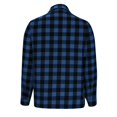 thumbnail image 4 of Letdown Womens Plaid Shirts Lightweight Flannel Roll Up Long Sleeve Collared Button Down Blouse Loose Fit Fall Tops Casual Outwear (Blue,XL), 4 of 6
