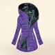 thumbnail image 1 of Chaquetas y abrigos casuales con capucha de manga larga para mujer Chaqueta acolchada de moda con capucha de manga larga de color sólido para mujer Parte superior de poliéster para mujer, 1 of 4
