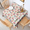 thumbnail image 2 of Colorful Football Helmets and Flowers Pattern Square Tablecloth,Waterproof Square Table Cover,Wipeable Spillproof Washable Table Cover for Home Kitchen Party Decor 60"x60"(152x152cm), 2 of 6
