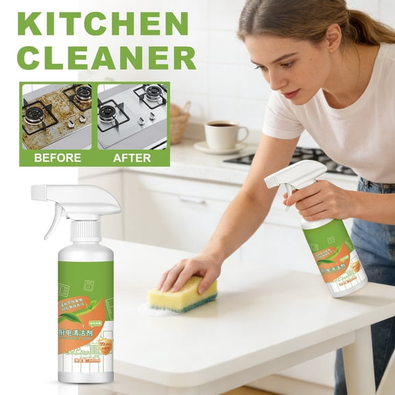 300Ml Electrolyzed Ion Kitchen Cleaner Spray 10.56Oz With Spray Head, For Oven Stove Range Hood, Home Appliance Cleaner For Deep Cleaning Odor Removal Grease Stain