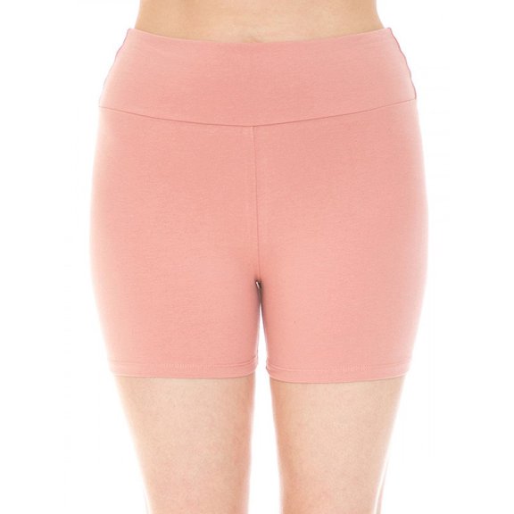 Women High Waist Workout Athletic Knit Yoga Bike Shorts Leggings