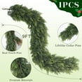thumbnail image 5 of 9FT Real Touch Cedar Christmas Garland, Artificial Pine Needles Garlands, Faux Greenery Garland for Holiday Fireplace,Table, Window, Stairs, Mante, Indoor Outdoor Christmas Decorations (2PCS), 5 of 10