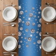 thumbnail image 6 of Modern Blue Table Runner - 72 Inch Long, Kitchen Dining Table Runner Dresser Scarves, Abstract Diamond Luxury Gradient Farmhouse Decor for Coffee Tables Wedding Party Banquet, 6 of 8
