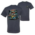 thumbnail image 1 of Wild Bobby,Hot Custom Rods Drive Thru Diner Cars and Trucks Front and Back Men's Graphic T-Shirt, Vintage Heather Navy, Medium, 1 of 2