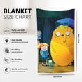 thumbnail image 3 of Adventure Time Anti-Pilling Flannel 32"X48" Super Soft Plush Air Condition Quilt Fluffy Warm Cozy Decorative Blankets, 3 of 7