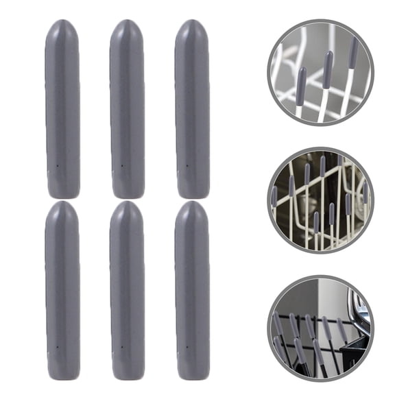 NICEXMAS 100Pcs Plastic End Caps for Dishwasher Racks Grey Universal Fit for Dust and Water Resistance