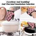 thumbnail image 3 of Leopard cactus Heart pink Oven Mitts Heat Resistant - Soft Lining Silicone Mini Oven Mitts with HangingLoop, Kitchen Oven Gloves Heat Resistant 500℉ for Cooking Baking Microwave, 3 of 7