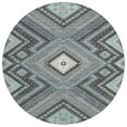 thumbnail image 2 of Addison Rugs Chantille Indoor/Outdoor Transitional Geometric, Abstract Pewter Washable Round Rug, 8' x 8', 2 of 6
