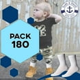 thumbnail image 7 of Yacht & Smith Children & Kids Wholesale Bulk Sports Crew, Athletic Case Pack Socks, by SOCKS'NBULK (180 Pairs White, Kids 6-8 (Shoe size 4-7.5)), 7 of 7