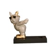 thumbnail image 1 of Soporte de vino en forma de perro, soporte de almacenamiento de vino, estante de adorno, escultura, soporte de vino, adorno para mesa de comedor, Marrón Soledad Botellero de vino, 1 of 9