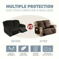 thumbnail image 5 of Lavish Cover Luxe Waterproof & Non-Slip Recliner Chair Cover, Washable Funiture Protectors for Kids, Pets(2-Seater, Black), 5 of 7