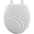 thumbnail image 5 of Mayfair Sculptured Swirl Toilet Seat 27ECA 000 - Easy to Clean, Round - White, 5 of 7