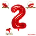 thumbnail image 2 of Globo de foil rojo número 2 MEIDUOCO de 81 cm, 2 of 7