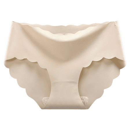 Fulorrnie Underwear for Women Seamless Briefs Comfort High Waisted Panty Sport Stretchable Banded Waist Breathable Panties Beige M