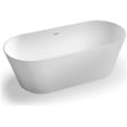 thumbnail image 5 of Ruvati USA RVB6750WH 67 in. Omnia epiStone Solid Surface Oval Freestanding Bath Tub, Matte White, 5 of 6