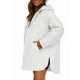 thumbnail image 2 of Long Jackets for Female Fashion Winter Coat for Women Business Casual Diamond Quilted Hooded White M, 2 of 7