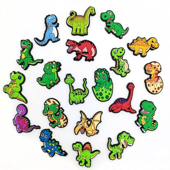 Shoe Charms Cute Dinosaur Cartoon Cute Shoe Ornaments - Shoe Decoration Charms for Holiday Gifts for Boys and Girls - PVC Waterproof Plastic