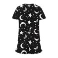 thumbnail image 5 of Meichang Women's Short Sleeve Pajama Sets with Shorts Casual Scoop Neck 2 Piece Lounge Sets Trendy Star and Moon Print Loose Fit Pockets Sleepwear Outfit Sets, 5 of 5