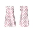thumbnail image 7 of Uemuo Flamingo On Checkered Pattern Women’s Sleeveless Dress – Casual Summer A-Line Dress, Stylish and Comfortable Sundress for Hot Weather, 7 of 7
