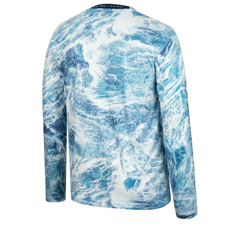 Realtree Men's Fishing Camo Aspect Black Long Sleeve UPF 50+ Sun Protection  Shirt | Size XL