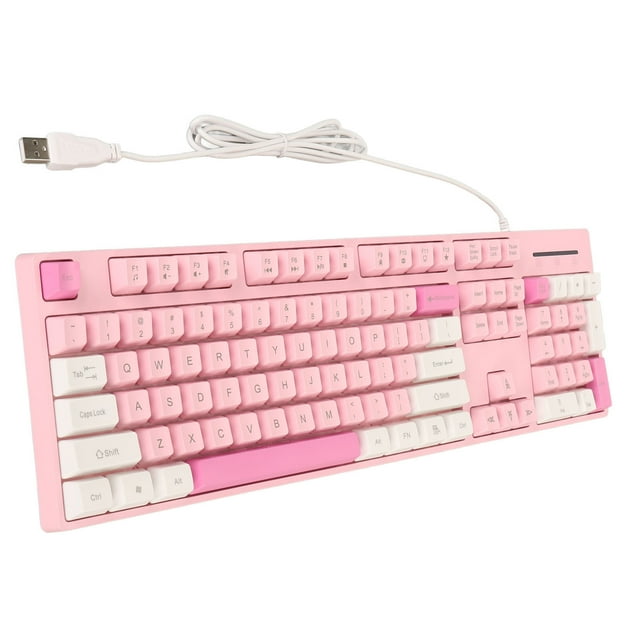 104 Keys Wired Keyboard, Vibrant 3 Color Keycaps, Wide Compatibility, Multimedia Function Keys, Ergonomic Design, Versatile Applications, USB Interface, ForXP 7 8 10 11, For OS X