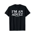 thumbnail image 2 of Camiseta De Los Hombres Cuello Redondo Ropa De Verano Tops De Verano Para La Calle Vacaciones ViajesI'M AN ADULT Print Men's Casual Short Sleeve Round Neck T-shirt For Summer Outdoor Street Tee For, 2 of 8