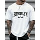 thumbnail image 1 of Playera Crusher para HombreMen's Crew Neck Graphic T-shirt With Fancy "BROOKLYN" Print, Summer Short Sleeve Top For Men, Men's Soft And Trendy Comfy Tee For Adult, Men, Women, Teen, Teenager, Adoles, 1 of 7