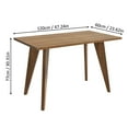thumbnail image 3 of Madesa Modern Office Desk 47 Inch Computer Home Table Utility Study Workstation Sleek Wooden Unit 47 Inch - Brown, 3 of 5