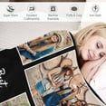thumbnail image 4 of Personalized Blankets and Throws Custom Blankets with Photo Text Customized 1-20 Pictures Blanket for Couple Mom Dad Friend Personalized Gifts for Birthday Christmas Wedding Anniversary Blankets, 4 of 5