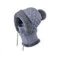thumbnail image 4 of Unisex Winter Balaclava Hood with Face Mask and Neck Warmer,Cold Weather Ski Mask for Outdoor Activities,Soft Plush Thermal Hood for Skiing, Cycling,Adjustable Face Covering Winter Hat for Women Men, 4 of 9