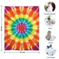 thumbnail image 4 of Rainbow Tie Dye Mandala Pattern Blanket,Comfortable Soft Flannel Throw Blanket,All Season,Warm Lightweight Blankets for Sofa Bed Couch Living Room Chair,30"x40", 4 of 4