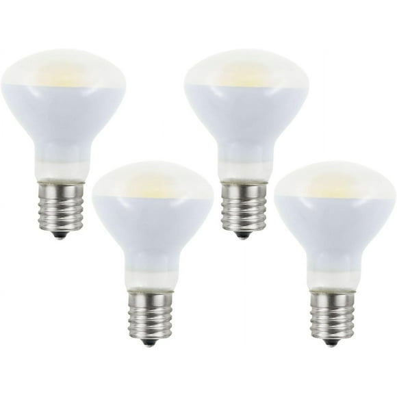 TRAHOO-4-Pack R14 E17 LED Bulb 4W Mini Reflector Floodlight Light Bulb,Daylight 5000K, E17 Intermediate Base Mini Light Bulbs, Curio Cabinet Light Bulb Non-Dimmable