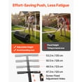thumbnail image 6 of VEVOR Compost Spreader, 44" Wide Peat Moss Spreader with Push/Tow Handle, 4 Heights Adjustable, Powder-Coated Steel Garden Peat Moss Roller, Heavy Duty Grass Seed Roller for Planting Seeding, Black, 6 of 9