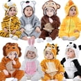 thumbnail image 4 of Lindos disfraces de Cosplay de mono, tigre y dinosaurio, mono de animales para niños y niñas, mamelucos para bebés, ropa para bebés, pijamas para niños Kigurumi, 4 of 5
