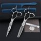 thumbnail image 2 of Juego de tijeras profesionales para cortar el cabello, 15 cm (6 pulgadas), acero japonés, kit de tijeras de peluquería para barbería y salón., 2 of 5