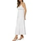 thumbnail image 4 of Vestido Maxi Boho de Verano para Mujeres INSPIRE CHIC con Tirantes Espagueti, Vestido de Playa Flowy en Capas XL Blanco, 4 of 6