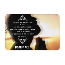 VIVACITE Prayer Mat Christian Gifts for Women Men Faith Religious Spiritual Gifts for Women Prayer Rug with Bible Verse Christian Decor Area Rug for Pray and Meditaion Scripture Psalm 4:1, 24"X16"