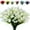 White, variant on MAMOWEAR Artificial Daffodils Flowers Outdoor UV Resistant No Fade Faux Plastic Fake Flowers for Wedding Garden Hanging Planter Indoor Porch Patio Office Home Decor