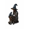 thumbnail image 2 of Halloween Witch and Raven Statue, Dark Academia Tabletop Decor,Weatherproof Gothic Halloween Table Mantel Garden Decor Mystical Holiday Gift, 2 of 7